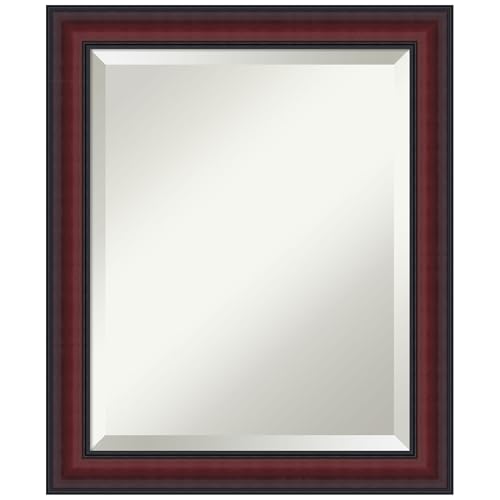 Amanti Art Brown Wall Mirror 24x20 Dalat Cherry Rectangle