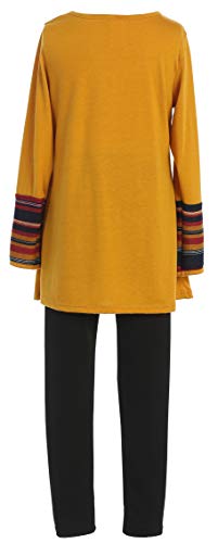 Image of 3 Pieces Top Legging Necklace Holiday Fall Winter Girls Pant Set 4-14