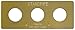 Dixon WP3HAS-P 3 Hole Wall Plate for Concealed FDC AUTO Sprinkle, Polished, 3.63" ID, Brass