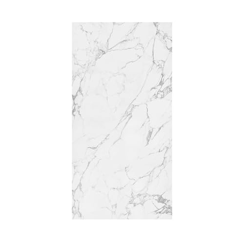 Placa Flexível Revestimento Autocolante Lavável - Efeito Mármore Branco 90x60cm - Decoração para Par