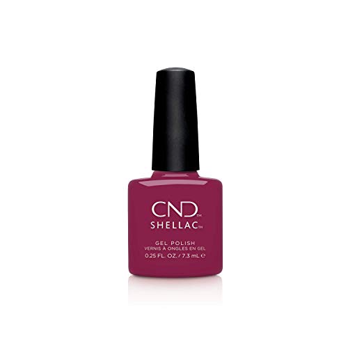 CND Shellac Gel Nail Polish, Long-lasting NailPaint Color with Curve-hugging Brush, Red/Burgundy Polish, 0.25 fl oz