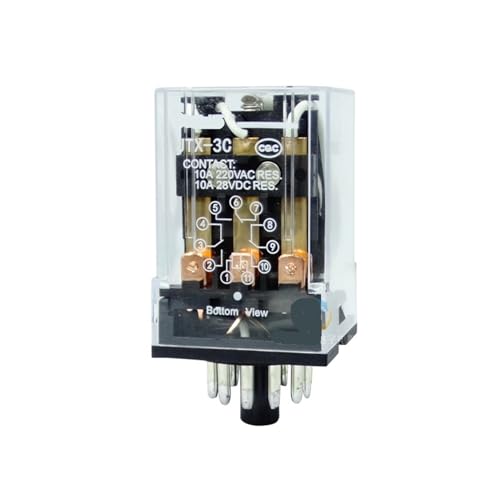 Relé electromagnético JTX-3C de 11 pines con potencia AC220V para control en automatización