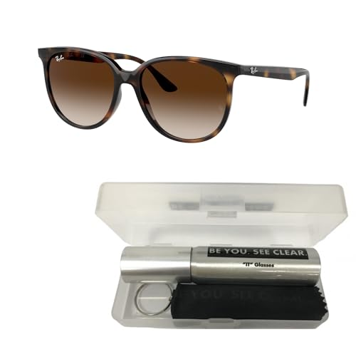 Ray-Ban RB4378F Sunglasses Bundle: RB 4378F 710/13 Havana Gradient Brown and Eyewear Cleaning Kit2