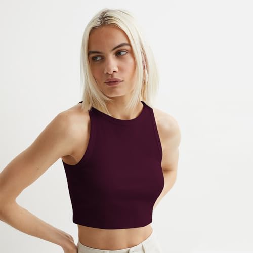 Image of KERI PERRY Tops for Women Crop Top for Women's Tank Activewear Tee Sports Western Casual Cotton Camisole Pack of 3 Combo