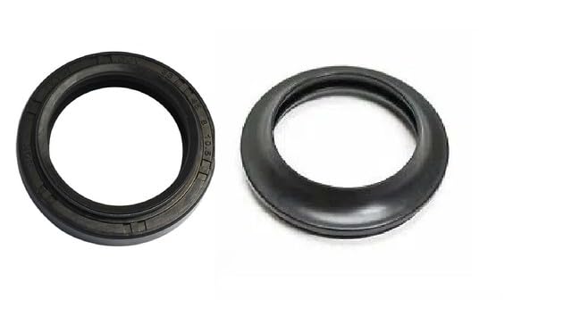 Image of Yamaha R3 (2019-2024) Fork Seals Kit - Black Rubber-based Compound - 2 Seals per Kit - Yamaha OEM