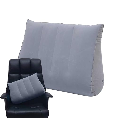 Almohada inflable de cuña, cojín lumbar inflable para dormir o leer, posicionador corporal ajustable con soporte de aire, ideal para cama, viajes, camping, yoga o descansar en casa, almohada de