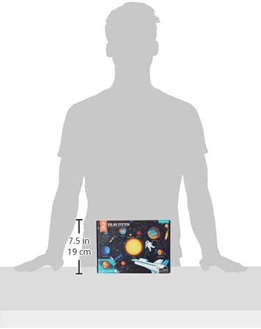 Mudpuppy Solar System Puzzle, 70 Pieces, 23”x16.5”, Great for Kids Ages 5-9, Learn the Solar System with Planet-Shaped Puzzle Pieces, Double-Sided Space Puzzle with Planet Names