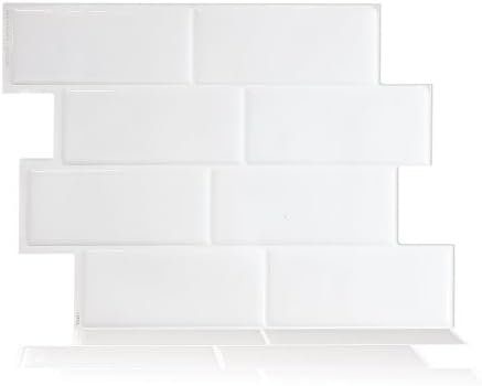 Smart Tiles Peel and Stick Backsplash and Wall Tile Metro Blanco