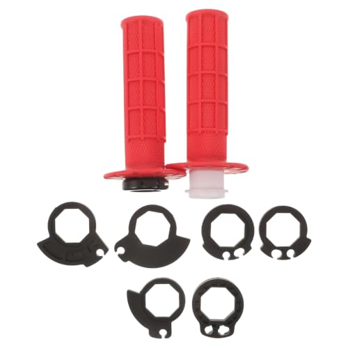 Red Motorcycle Lock-on Hand Grips 22mm Handlebar Throttle Control
