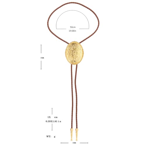 Image of Jeilwiy Bolo Tie for Men, Western Bolero Tie Cowboy Ties Native American Cowgirl Bolo Tie Accessories for Men Women