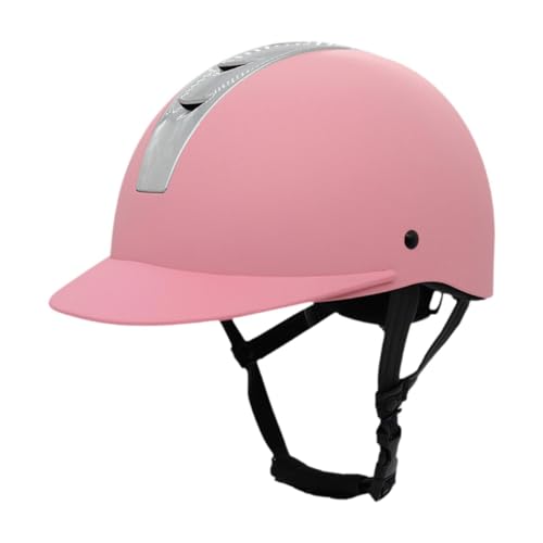 Colcolo Equestrian Helmet Horse Equipment Bike Helmet with Ventilation Holes Lightweight Simple Riding Cap Comfortable Equestrian Hat, M Pink