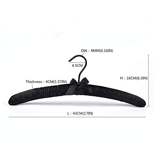 Cocomaya HJB003-USA 17 Inch Extra Large Anti Slip Satin Padded Bridal Wedding Dress Hanger No Bumps For Dress Coats, Sweaters Pack Of 5 thumb #1