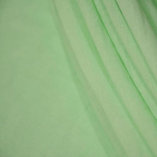 Image of Plain Mulmul Soft Cotton Fabric | Lightweight Breathable Mulmul Cloth | Super Quality Natural Cotton Fabric for Kurta, Dress, Dupatta, Lining & Craft Use (Ash Green, 3.5 Meters)