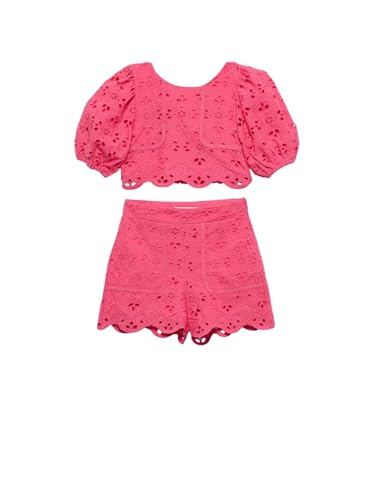 Conj. Bermuda Bordado Abel & Lula fucsia: la alegría de vestir con color y elegancia