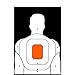 25-Yard Reverse BT-5 Target (Orange Center) 50 pack
