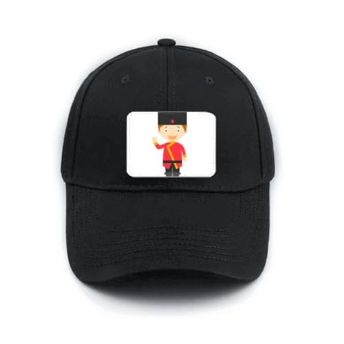 Casquette noire réglable style art déco russe pour vos sorties