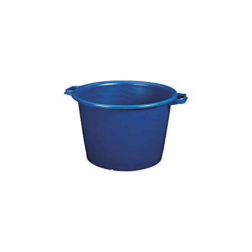 Aluminium et Plastique RIVBQRD30 Baquet Rond Plastique Bleu 30 L