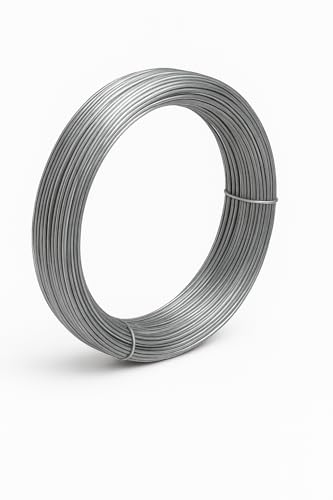 Image of Stainless Steel Wire for Cloth Drying or Multipurpose Use, 2.0mm Thickness (FREE 2 Hooks and 2 Plastic Sleeves) (1, 10 METERS)