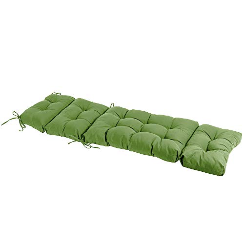 Image of QILLOWAY Outdoor Chaise Lounge Cushion 74x22x4 Inch, Waterproof Weather Resistant Replacement Pad for Patio Pool Furniture, Dark Green