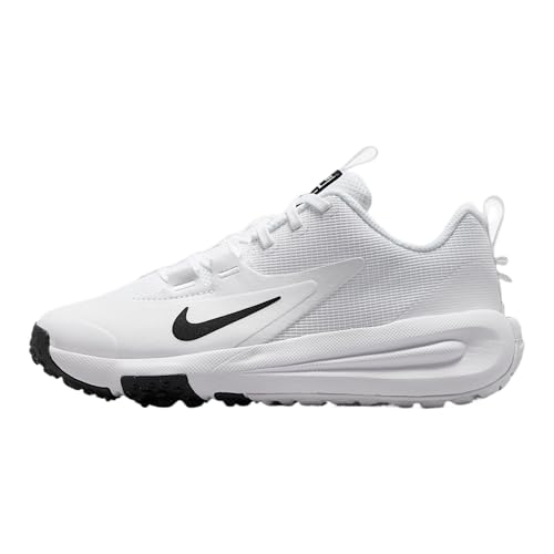 Nike Cross Turf Big Kids' Shoes (White/Black) Size 4