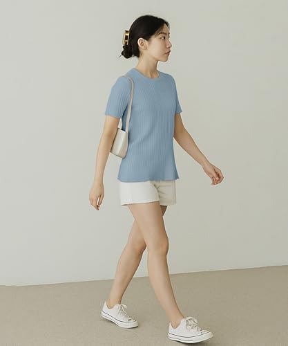 Image of SHODOX Women's Polycotton Regular Fit Half Sleeve Solid Round Neck Tshirt for Women (Pack of 1)