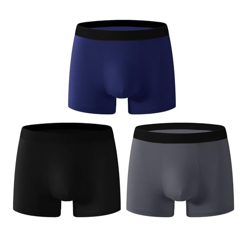 3 Pairs Mens Underwear for Men Pack Ultra Soft Men's Boxer Briefs Moisture-Wicking Breathable Mens Briefs Underwear Multipack