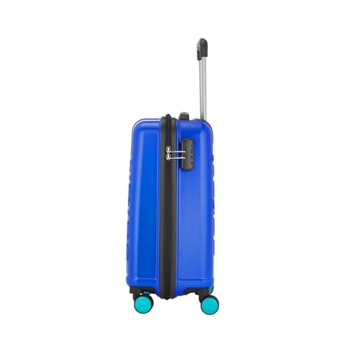 Image of Safari Ignite 8 Wheels 55 Cms Small Cabin Trolley Bag Hard Case Polycarbonate 360 Degree Wheeling System Luggage, Trolley Bags for Travel, Suitcase for Travel, Midnight Blue