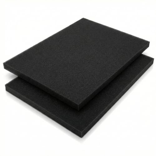 sturiz 2pcs Mousse Filtre a Air 300x210x15mm Universelle Filtre Mousse Aspirateur Plaque Filtrante à Découper Filtrante pour a Air Moto Scooters Tondeuse...