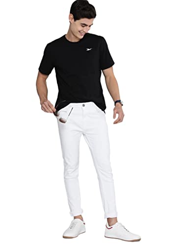 Image of X20 Mens Clasic Clean Slim Fit White Jeans