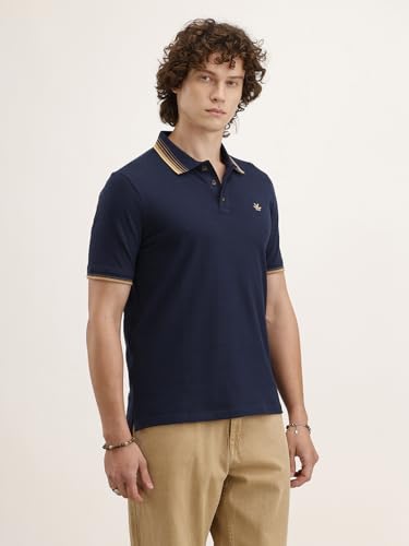 Image of WROGN Men's 100% Cotton Polo T-Shirt | Solid Style | Slim Fit