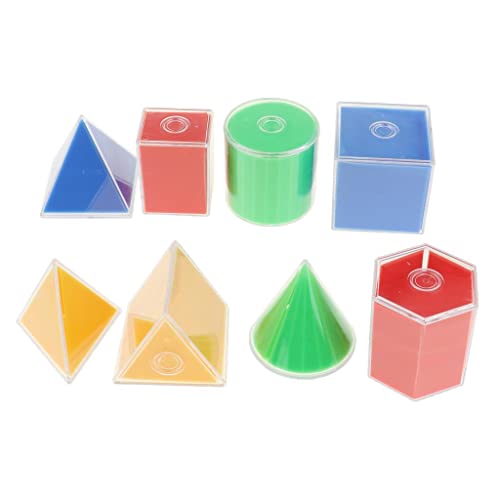 Predolo 8Pcs Colorful Geometric Solids Math Learning Supplies #TOP11
