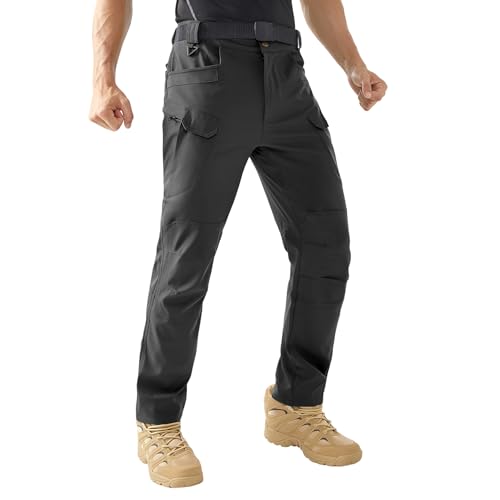 HYCOPROT Men's Cargo Hiking Pants Tactical Pant Work Utility Trousers for Men Durable Lightweight Military with 10 Pockets