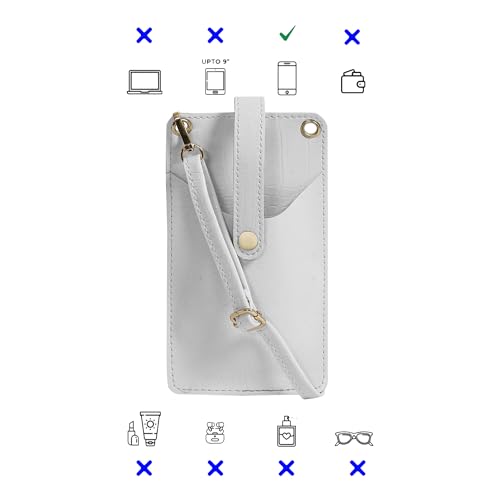 Image of Bagsy Malone Women's Small Cross-Body Phone Bag Stylish Vegan Leather Mobile Cell Phone Holder Pocket Purse Wallet Sling Bag Mini Shoulder Bags