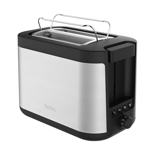 Tefal Element, Grille-pain 2 fentes avec chauffe-viennoiseries intégré, Design en acier...