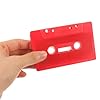 OFFIGAM 4pcs DIY Blank Audio Cassette Tapes Retro Wall Cassette Ornaments with Hard Case for Teaching, Party, and Custom Recording (red, Pink, Light Green, Yellow) #3