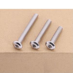 Miniatura 4 de M5-0.031 x 1.378in (50 piezas) Tornillos hexagonales de cabeza de zócalo para muebles, pernos de conexión, acero inoxidable 304 188, rosca completa,