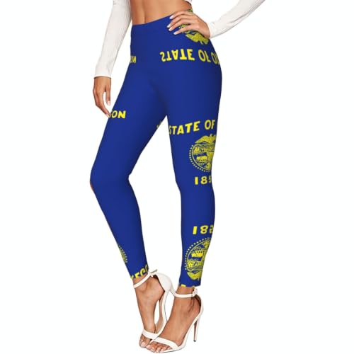 Leggings de compresión con la bandera de Oregon para un soporte suave en el gym