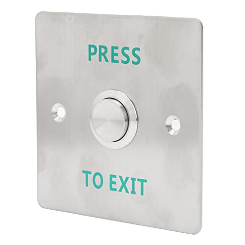 Mxzzand Momentary Push to Exit Button Switch, Door Exit Button, Stainless Steel Panel Access Control Lock System