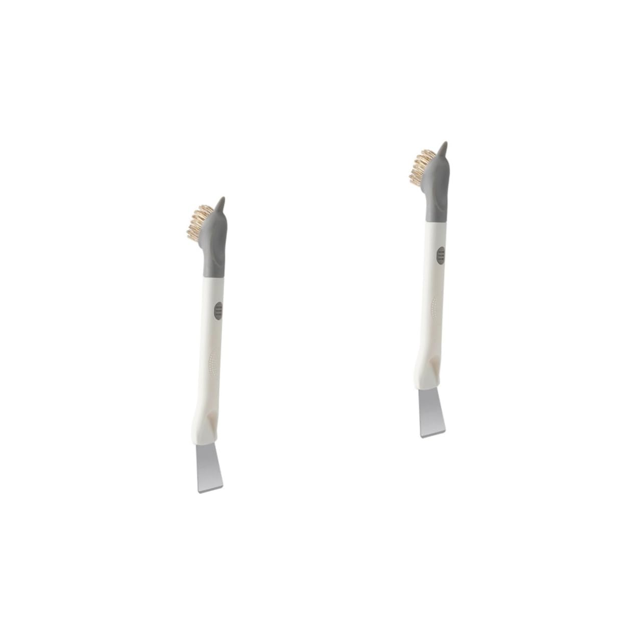 FOMIYES 2pcs Pot Brush Handle Multifunctional Cleaning Brush for Gas Stoves Cast Pans and Dishes Crevice Cleaner for Kitchen and Countertop Practical and Convenient