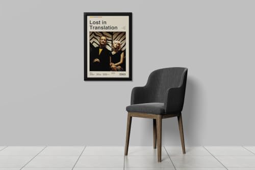 Image of BLINKART Lost In Translation Movie Poster Frame 8x12 Inch | Premium 300 GSM Paper Wall Print | Mid Century Vintage Film Artwork for Home, Bedroom, Living Room, Office | Framed Photo Decor