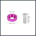 TUCKBOLD 30pcs Bumper Mudguard Washer Bolts M6x1.0 Aluminum Alloy Engine Bay Dress Up Screw Pink Stylish Design Automotive Parts