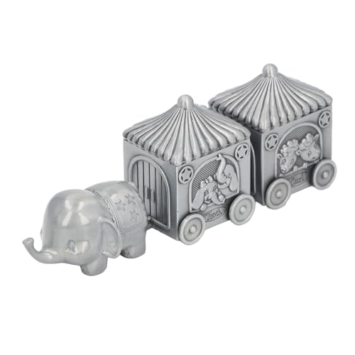 Baby Teeth Organizer Elephant Carriage Keepsake Box, Metal Collection Container, Unique Baby Shower, Newborn or Birthday