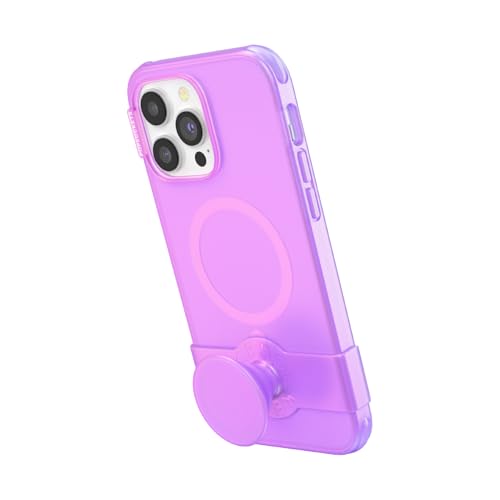 Image of PopSockets iPhone 14 Pro Max Phone Case with MagSafe, Wireless Charging Compatible, Pink - iPhone 14 Pro Max MS Pink Translucent