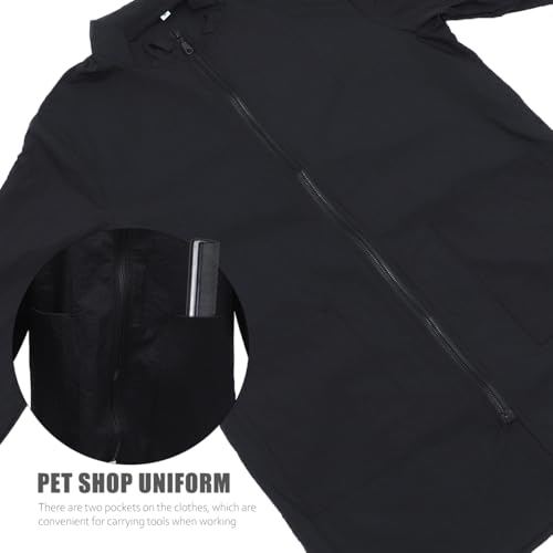 UKCOCO wasserdichte Haustierkosmetikerin Arbeitskleidung Schürze 31X20 Zoll Nylon Schutzkleidung Für Hundefriseur Nagelschneiden Und Haarschnitt Im Salon Und Zuhause
