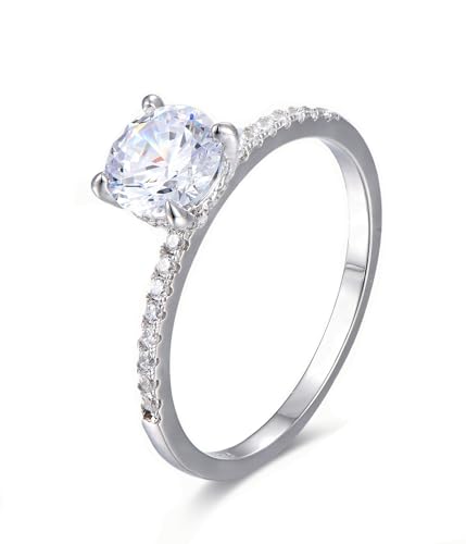 1.9CT Hidden Halo Round CZ Engagement Ring 925 Sterling Silver Size 2.5-15 M6884