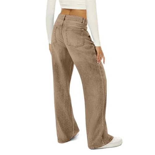 Jeans Damen Baggy Jeanshose Weites Bein Schlaghose High Waist Denimhose Stretch Bootcut Sommerhose Bequeme Denim Hosen Flared Pants Klassische Freizeithose Moderne Jean Momjeans – Bild 3