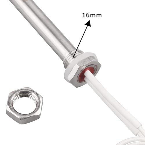 Cartridge Heater 12V 150W M16 Durchmesser 16mm Flansch Mehrzweck-DIY-Heizung Edelstahl-Heizelement