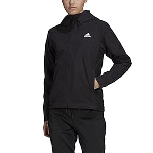 adidas womens Basic 3-Stripes RAIN.RDY Jacket Black Small