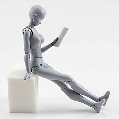 Image of Figure Model PVC Action Figure Drawing Models Figure Artist Draw Painting Model Mannequin Jointed Doll, Drawing Mannequin Figure Models for Artists (Grey Female)