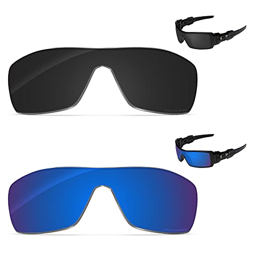 Image of Performance Replacement Lenses Compatible with Oakley Oil Rig, Polarized, UV Protection, Anti-Scratch